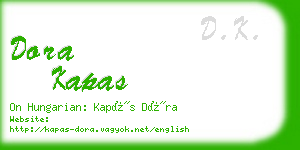 dora kapas business card